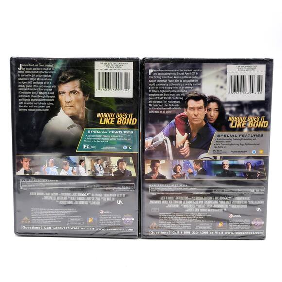 James Bond 007 DVD Lot Tomorrow Never Dies Man with Golden Gun Roger Moore New - Picture 2 of 2